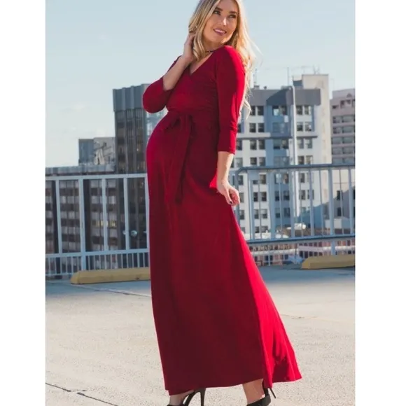PinkBlush quarter sleeve maxi dress nwot maternity