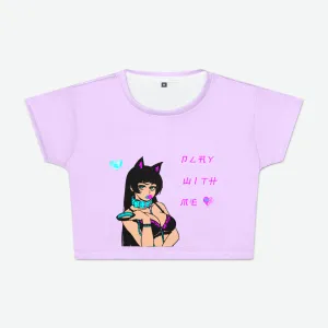 Play With Me Cropped Tee Womens Crop Tee