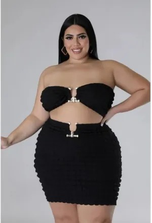 PLUS SIZE CANT DENY YOU SET (BLACK)