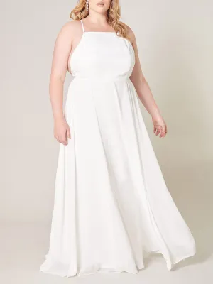 PLUS SIZE SLEEVELESS OPEN BACK MAXI DRESS