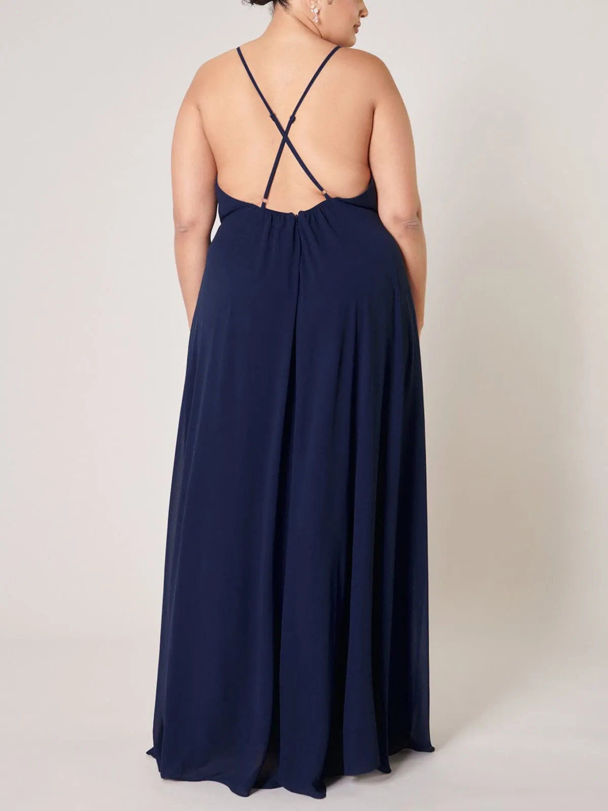 PLUS SIZE SLEEVELESS OPEN BACK MAXI DRESS