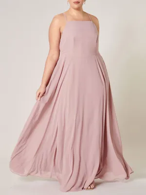 PLUS SIZE SLEEVELESS OPEN BACK MAXI DRESS