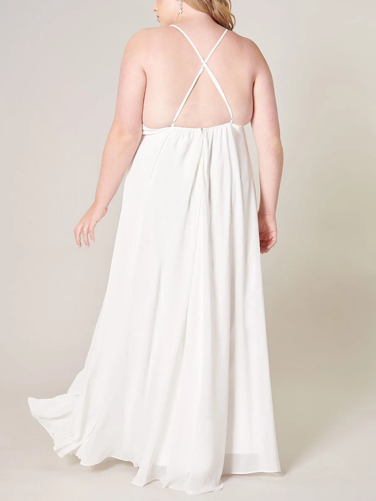 PLUS SIZE SLEEVELESS OPEN BACK MAXI DRESS