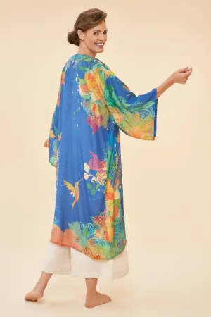 Powder Hummingbird Kimono Gown Denim