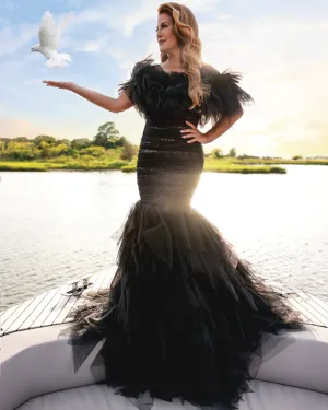 PREORDER - Dramatic Ruffle Mermaid Gown