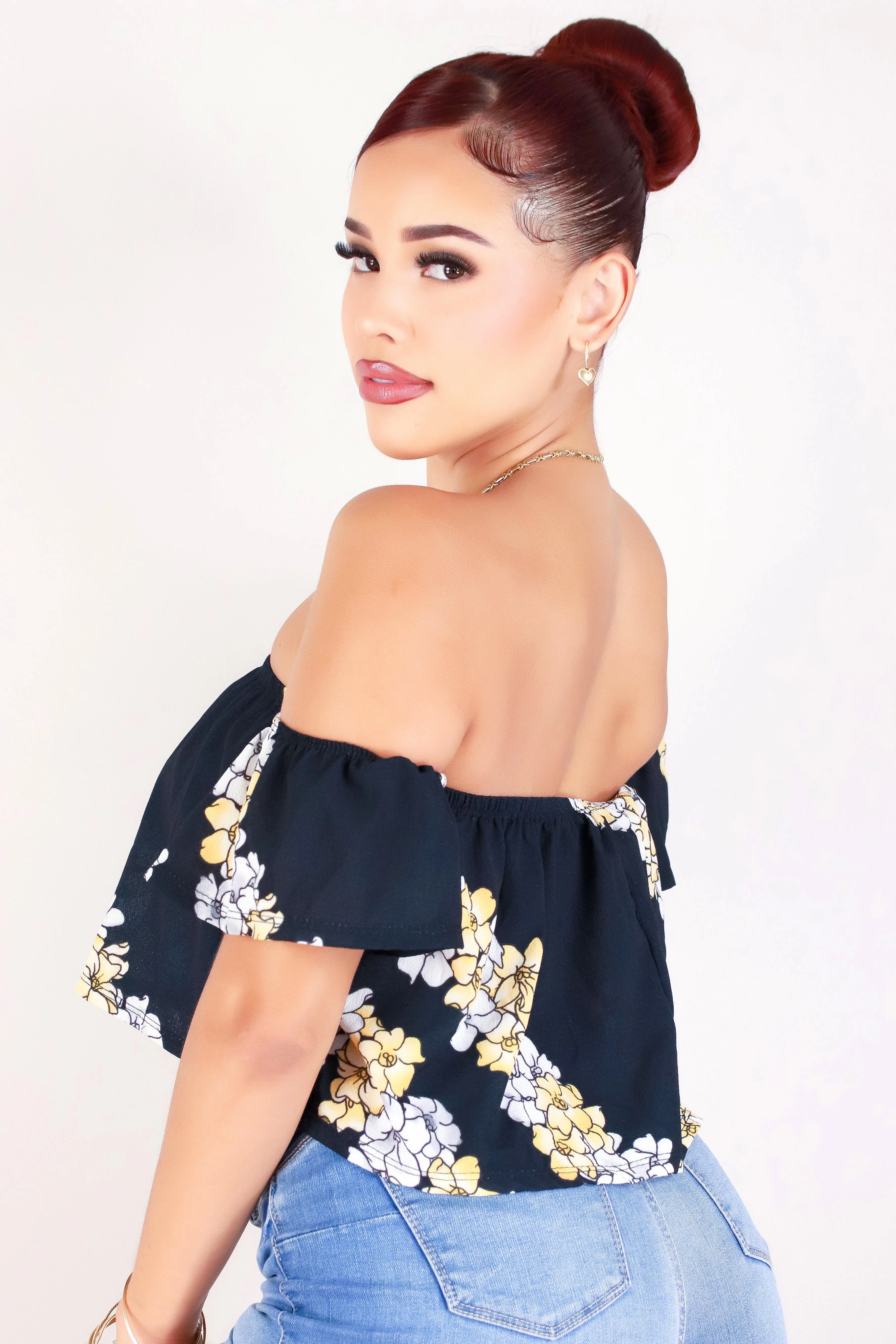 PUAKENIKENI OFF THE SHOULDER TOP