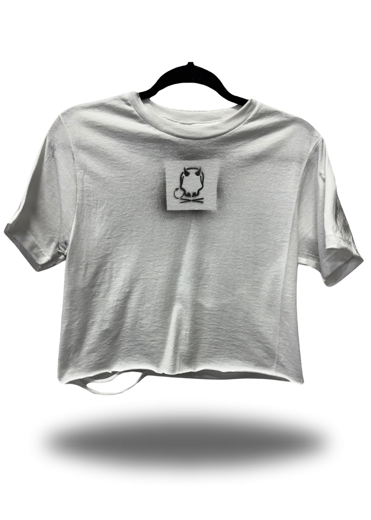 PUNK DESIGN BLAST WHITE CROP TOP