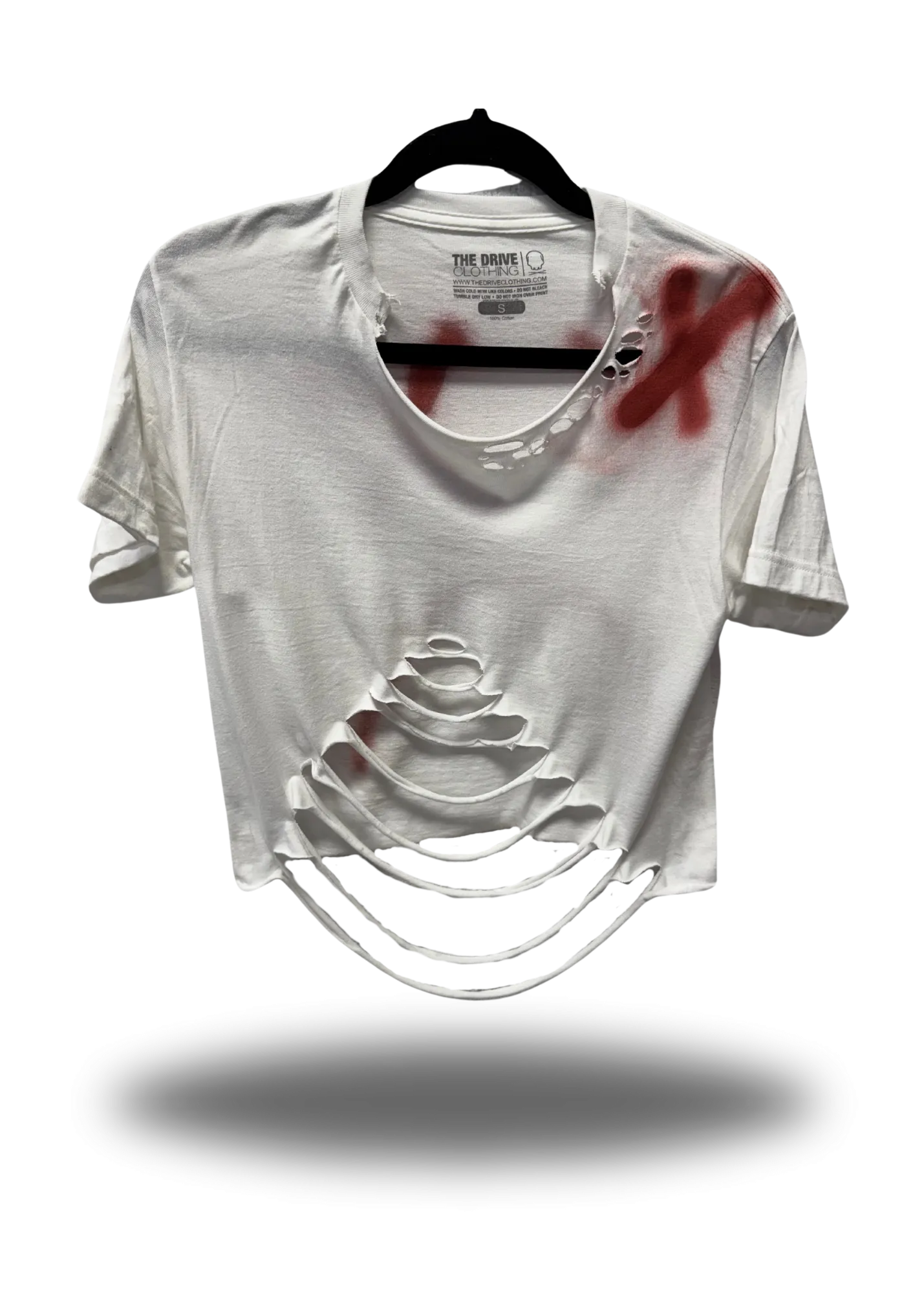 PUNK ROAD RASH WHITE CROP TOP 2.0