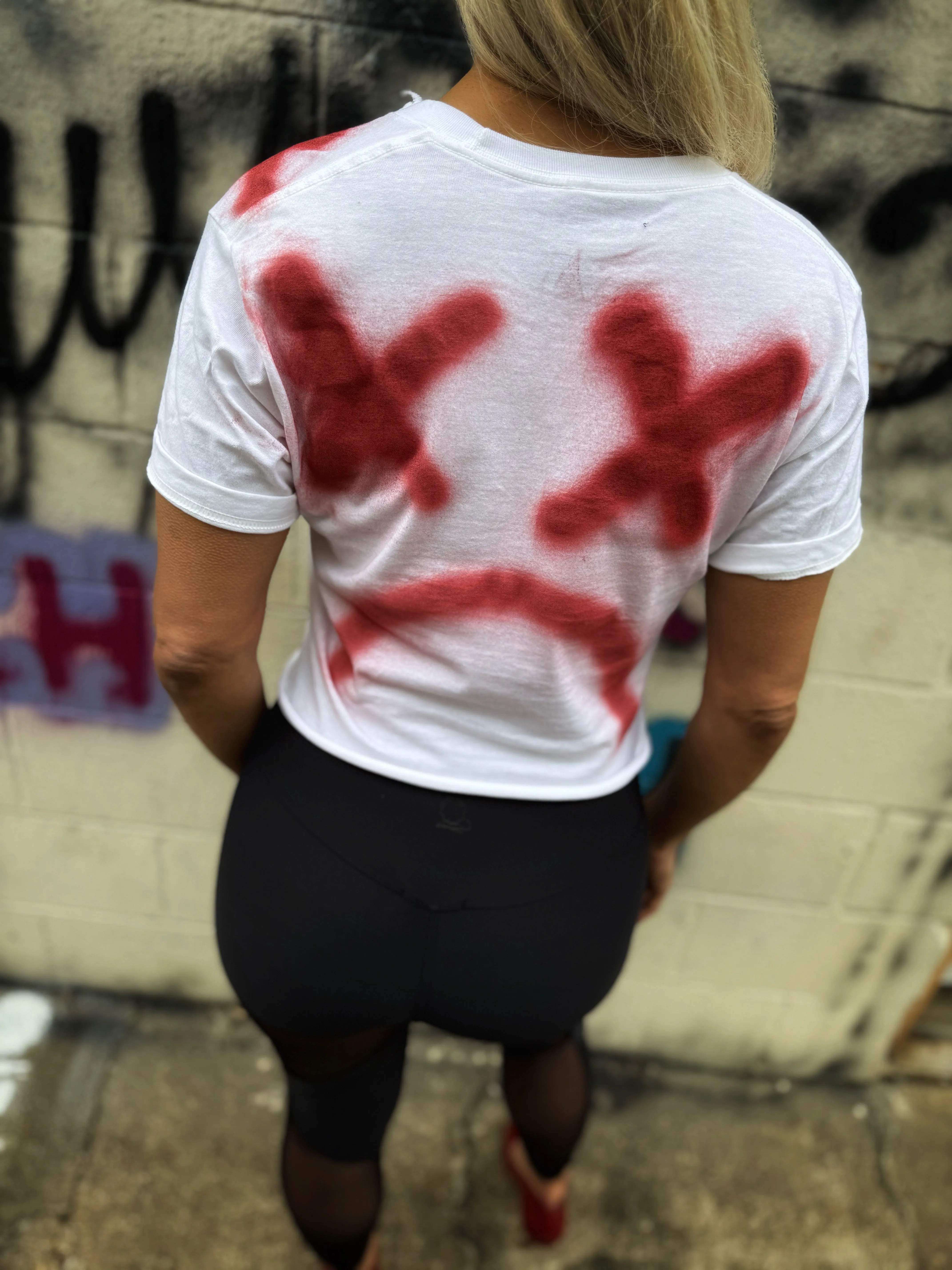 PUNK ROAD RASH WHITE CROP TOP 2.0