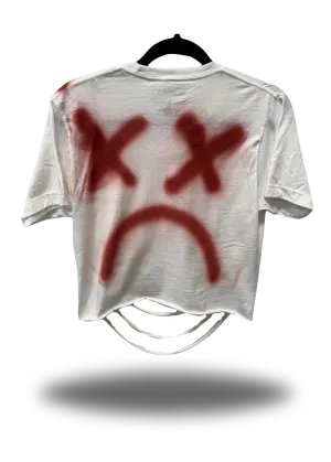 PUNK ROAD RASH WHITE CROP TOP 2.0