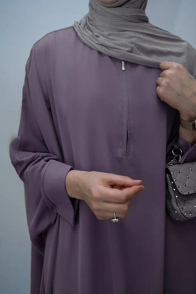 Purple Batwing sleeve abaya for Hajj Umrah Prayer Dress For Women