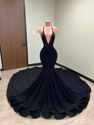 "SPARKLE" Halter Neck Gown