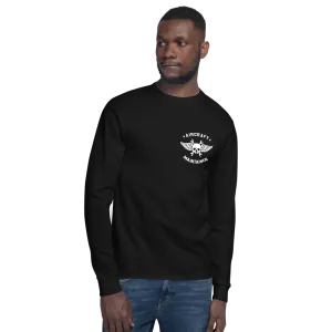 "Wash in Oil Rinse in Jet Fuel" Champion Long Sleeve Tee