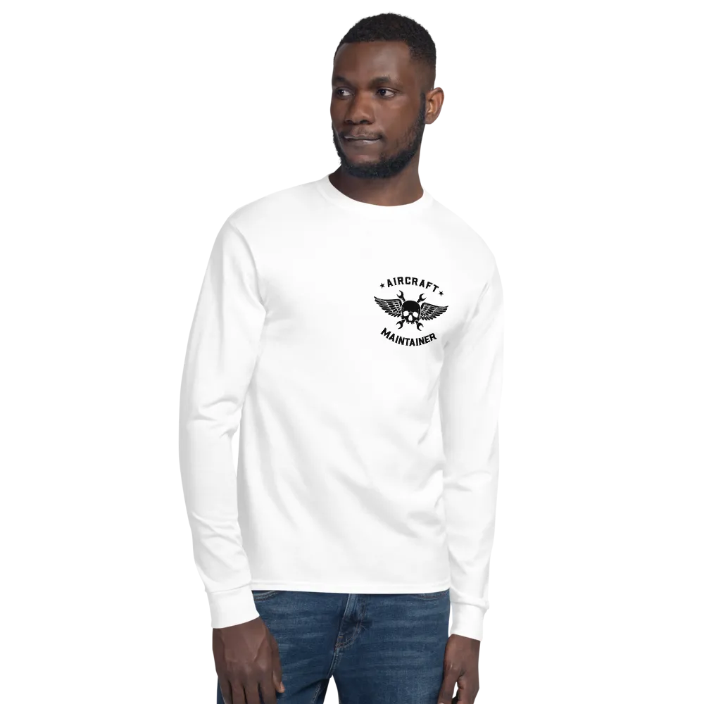 "Wash in Oil Rinse in Jet Fuel" Champion Long Sleeve Tee