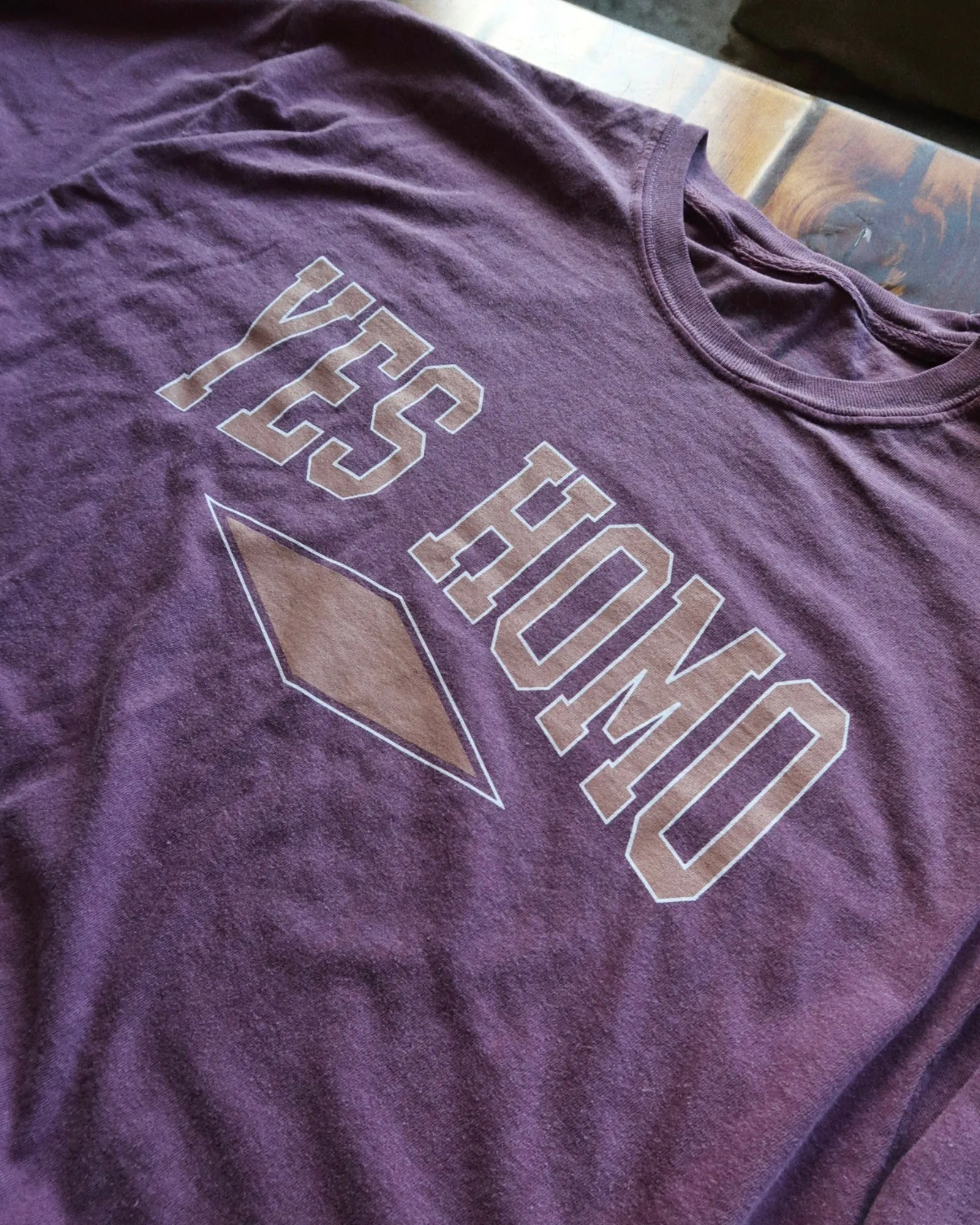 "YES HOMO" OVERSIZED LONG SLEEVE (Wine)