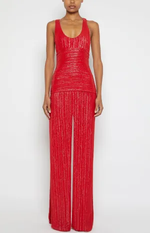 RACERBACK DROPWAIST COLUMN DRESS