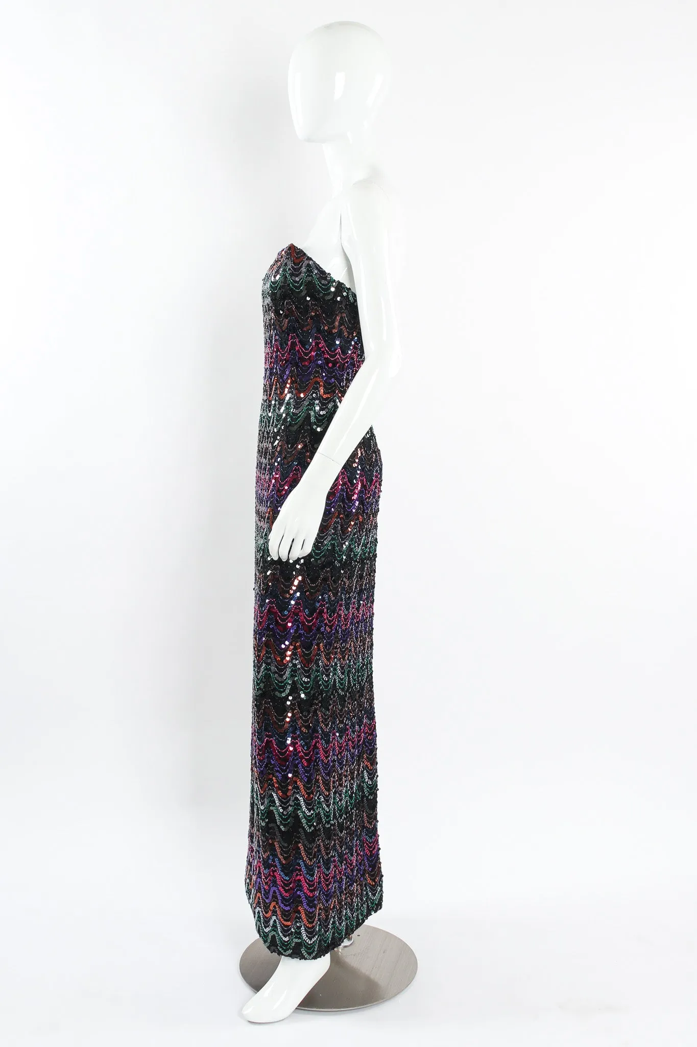 Rainbow Sequin Column Dress