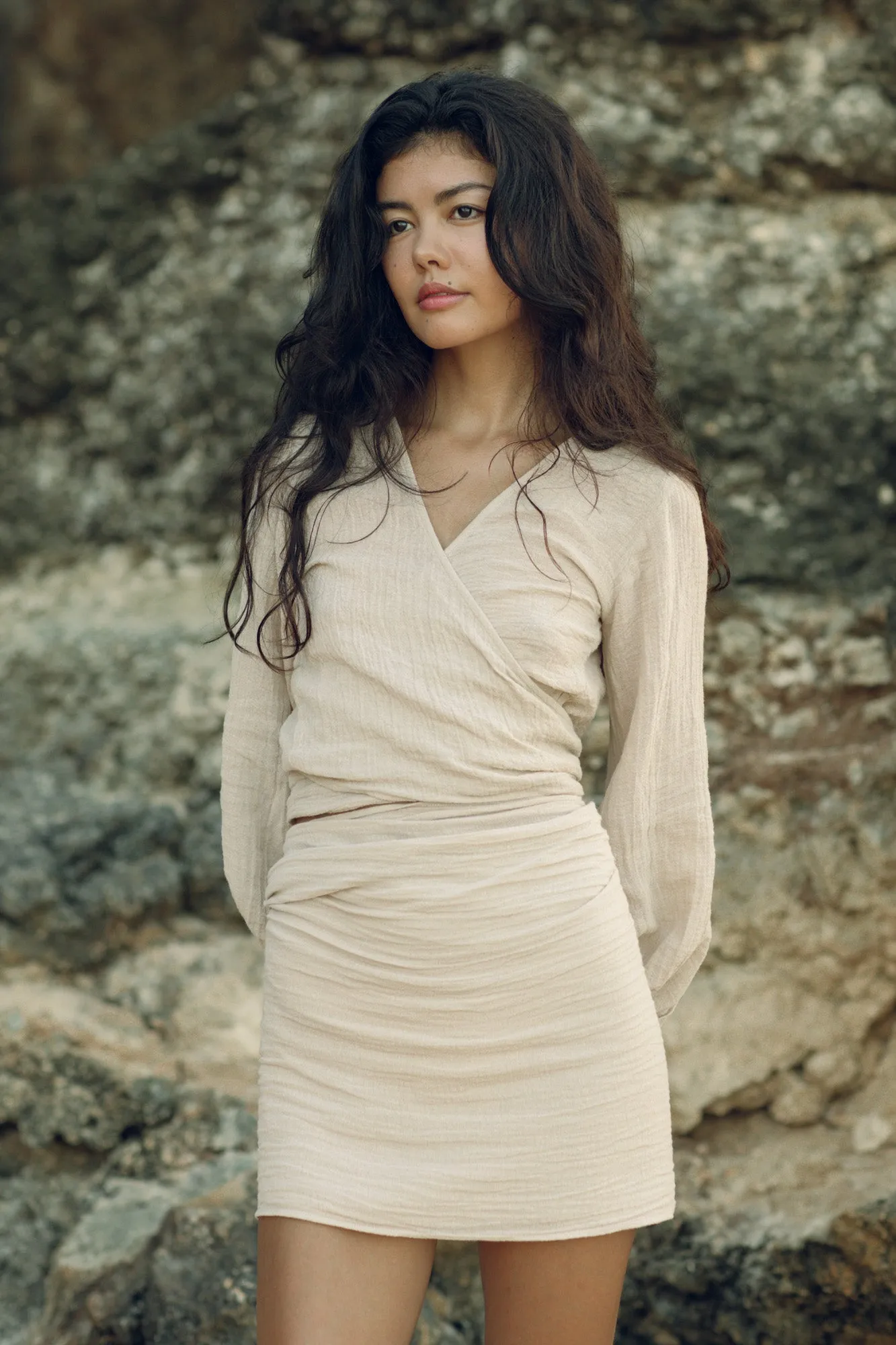 Ramie Wrap Top