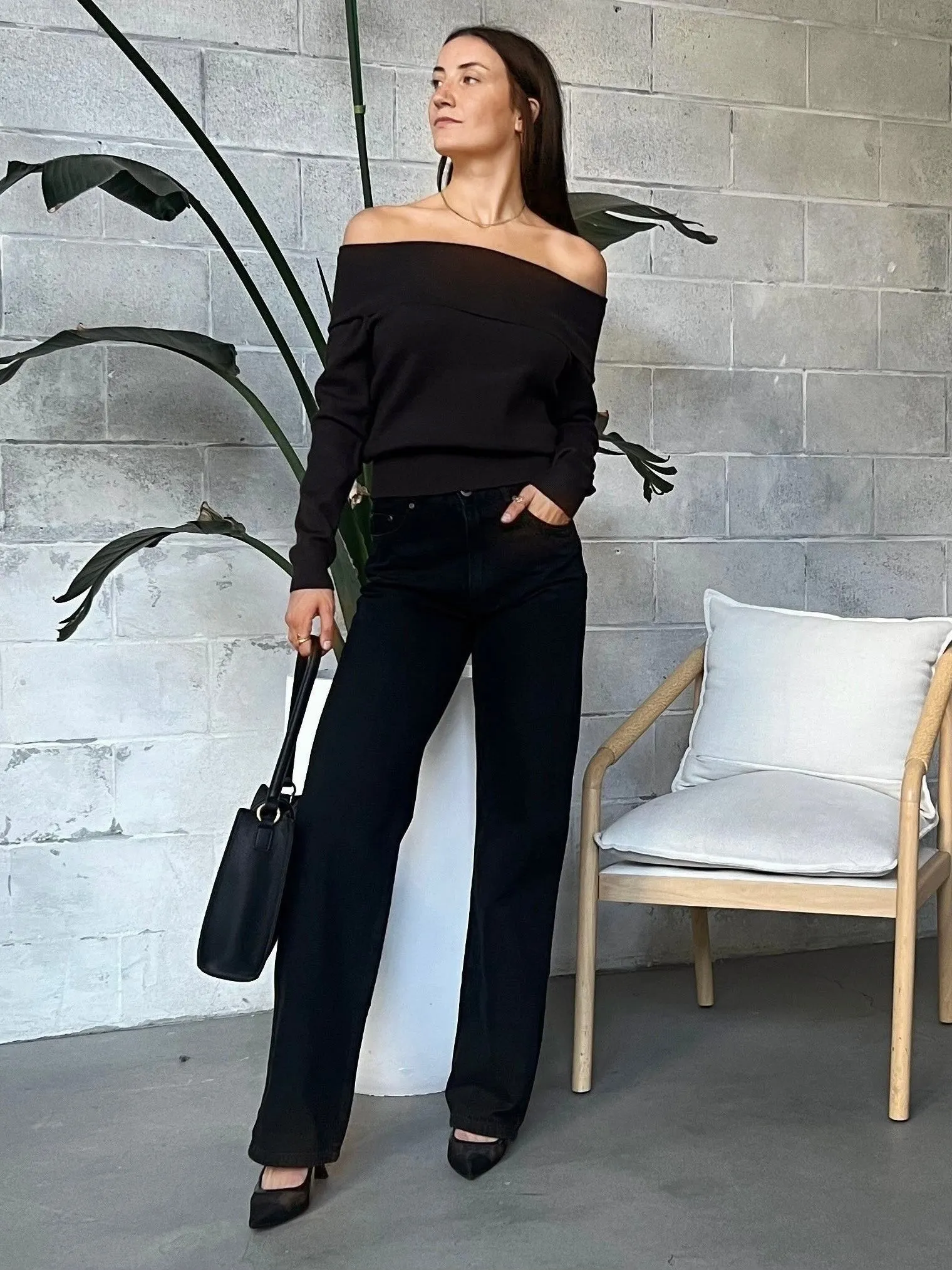 RD STYLE Angelique Off Shoulder Long Sleeve Top