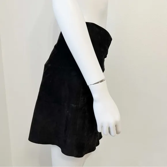 REBECCA MINKOFF Newton Nubuck Cow's Leather Suede Mini Skirt US 0