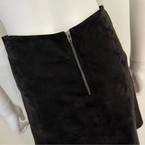 REBECCA MINKOFF Newton Nubuck Cow's Leather Suede Mini Skirt US 0