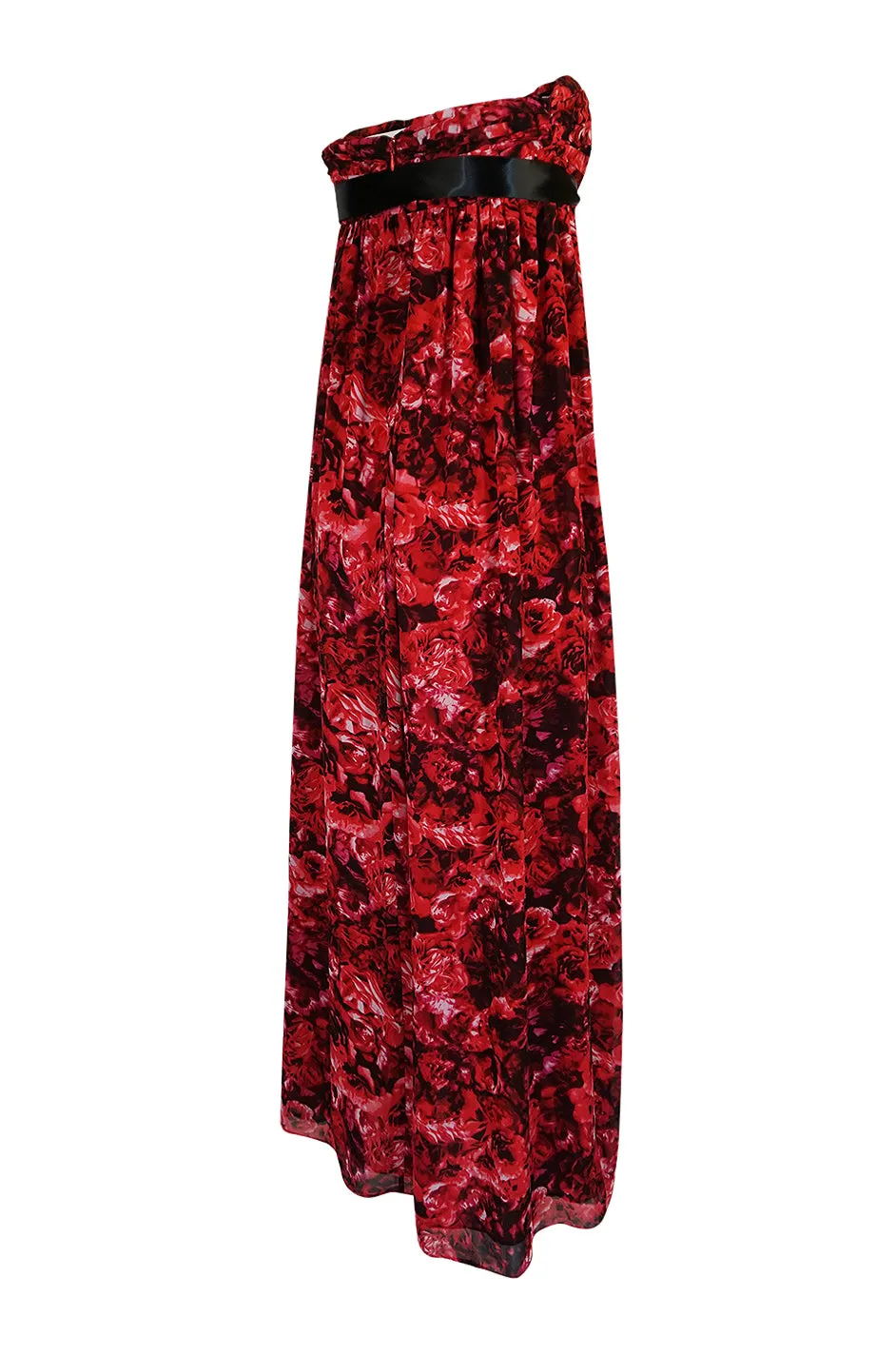 Recent Giambattista Valli Impulse Red Floral Strapless Dress