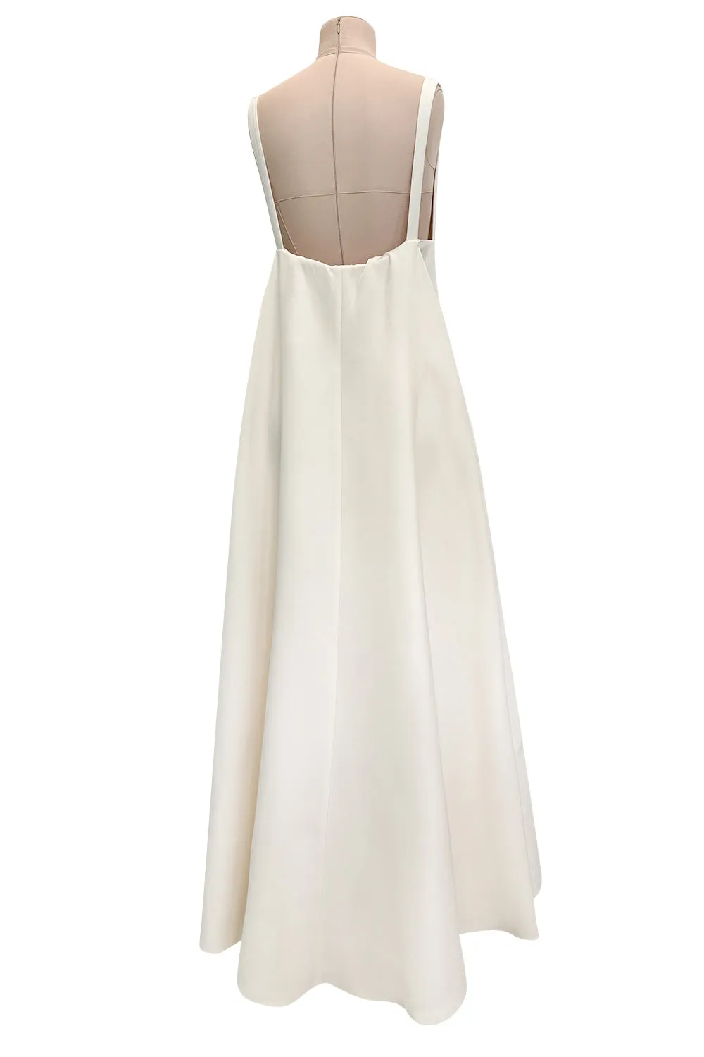 Recent Ivory Valentino by Pier Paolo Piccioli w Draped Cape Back Panel & Bare Upper Back