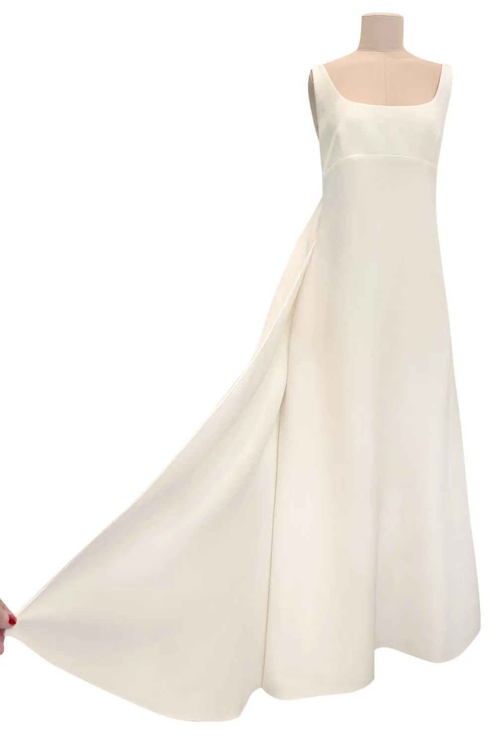 Recent Ivory Valentino by Pier Paolo Piccioli w Draped Cape Back Panel & Bare Upper Back