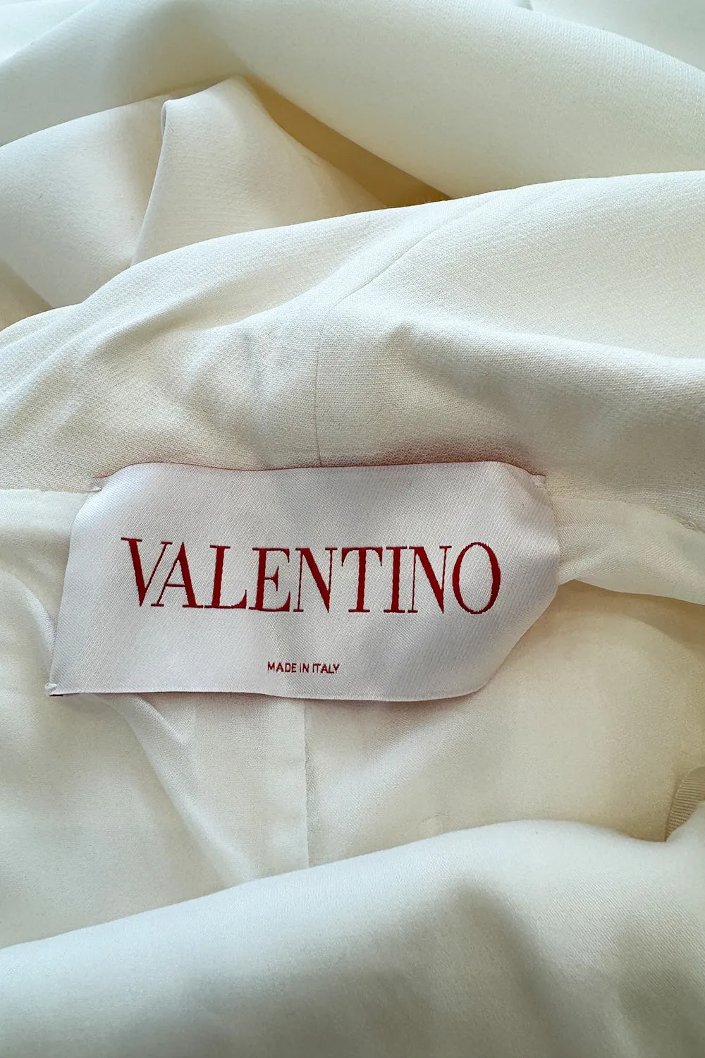 Recent Ivory Valentino by Pier Paolo Piccioli w Draped Cape Back Panel & Bare Upper Back