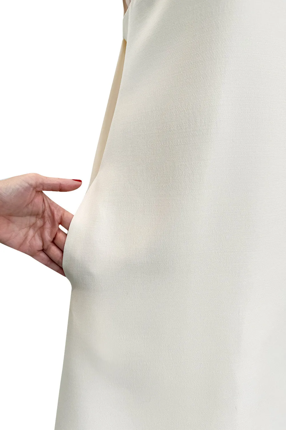 Recent Ivory Valentino by Pier Paolo Piccioli w Draped Cape Back Panel & Bare Upper Back
