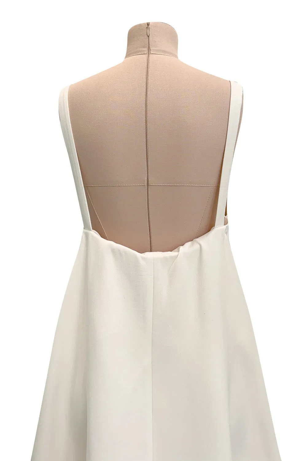 Recent Ivory Valentino by Pier Paolo Piccioli w Draped Cape Back Panel & Bare Upper Back