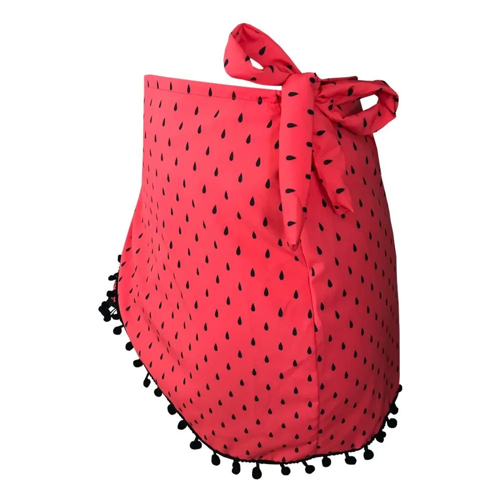 Red Watermelon Swim Cover Up Pareo Skirt