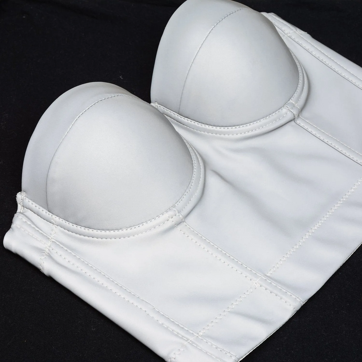 Reflective Metallic Bustier Crop Top Punk Club Party Women's Corset Top Bra