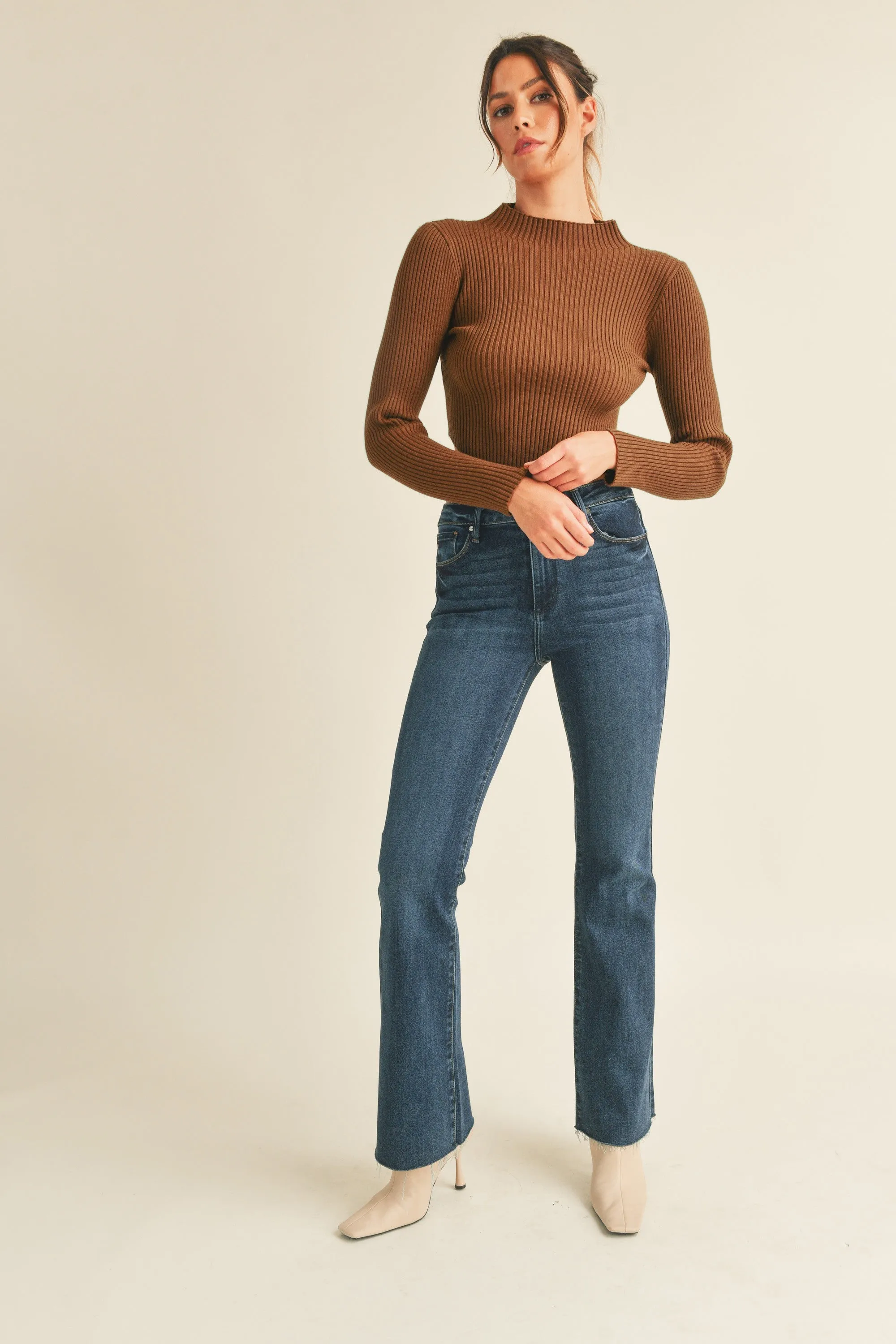 Remember Me Sweater Top Cognac