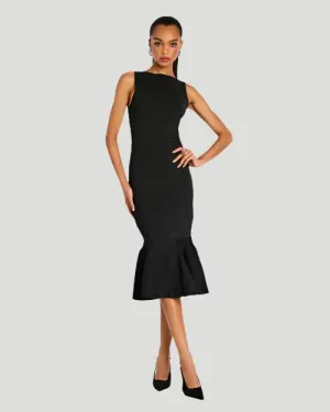 RETROFETE | Marta Bandage Knit Dress | Metallic Black