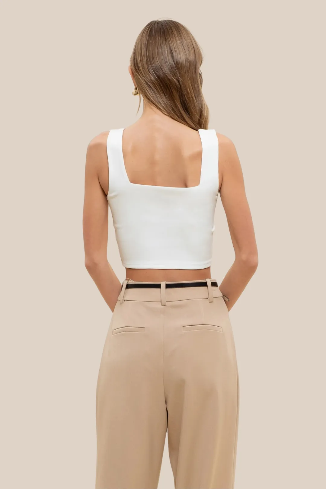 REVERSIBLE CROP TOP - WHITE