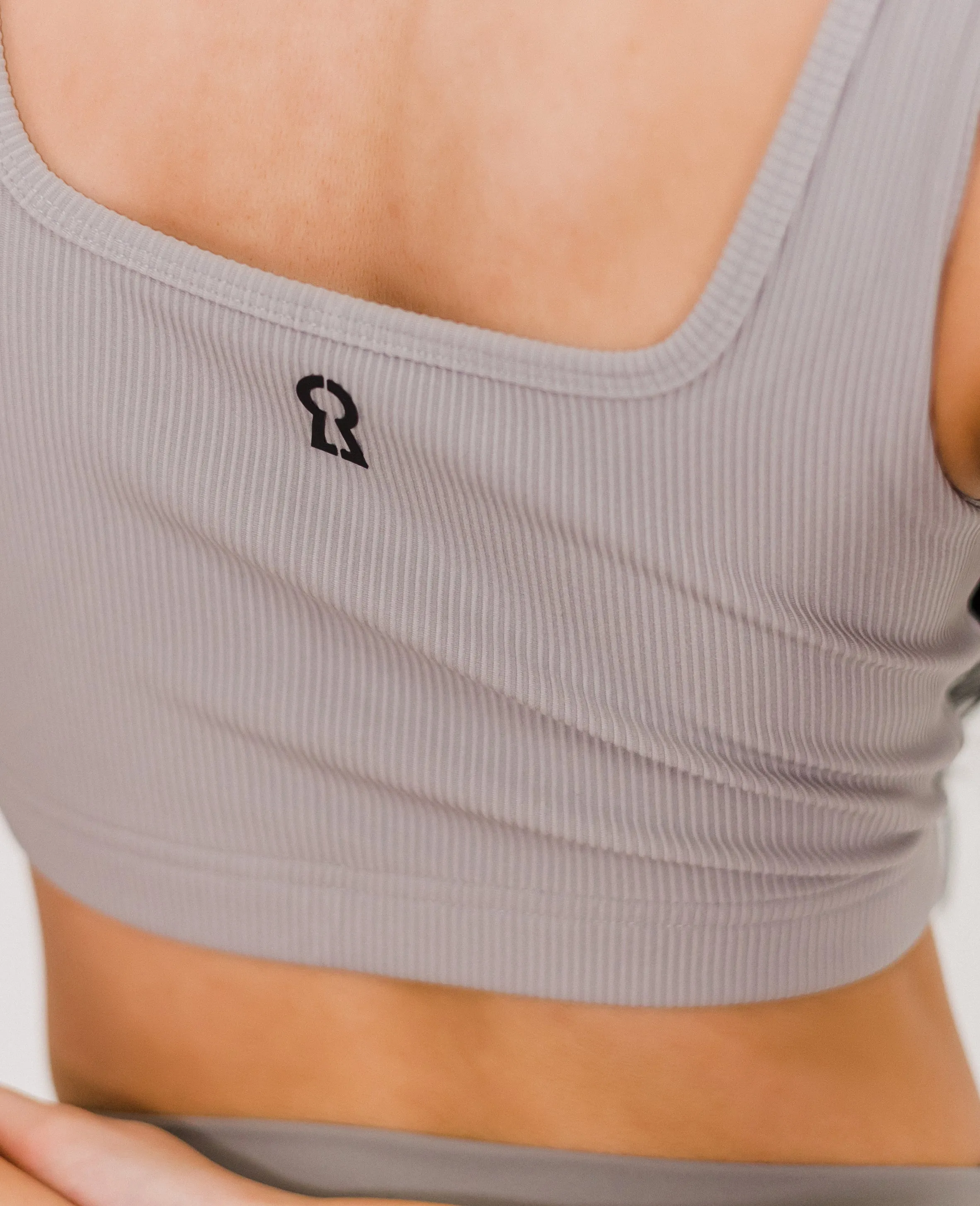 Ribbed Crop - Slate Gray