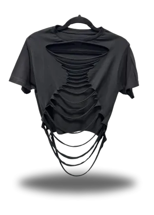 ROAD RASH BLACK CROP TOP 5.0