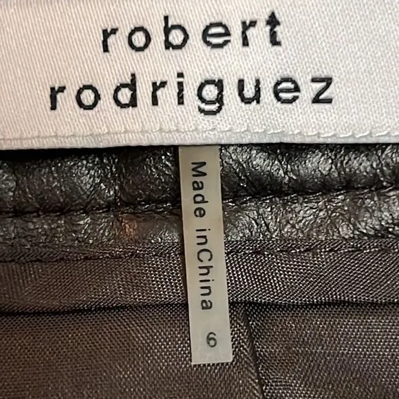 Robert Rodriguez Wool &amp; Leather Skirt Size 6 C17