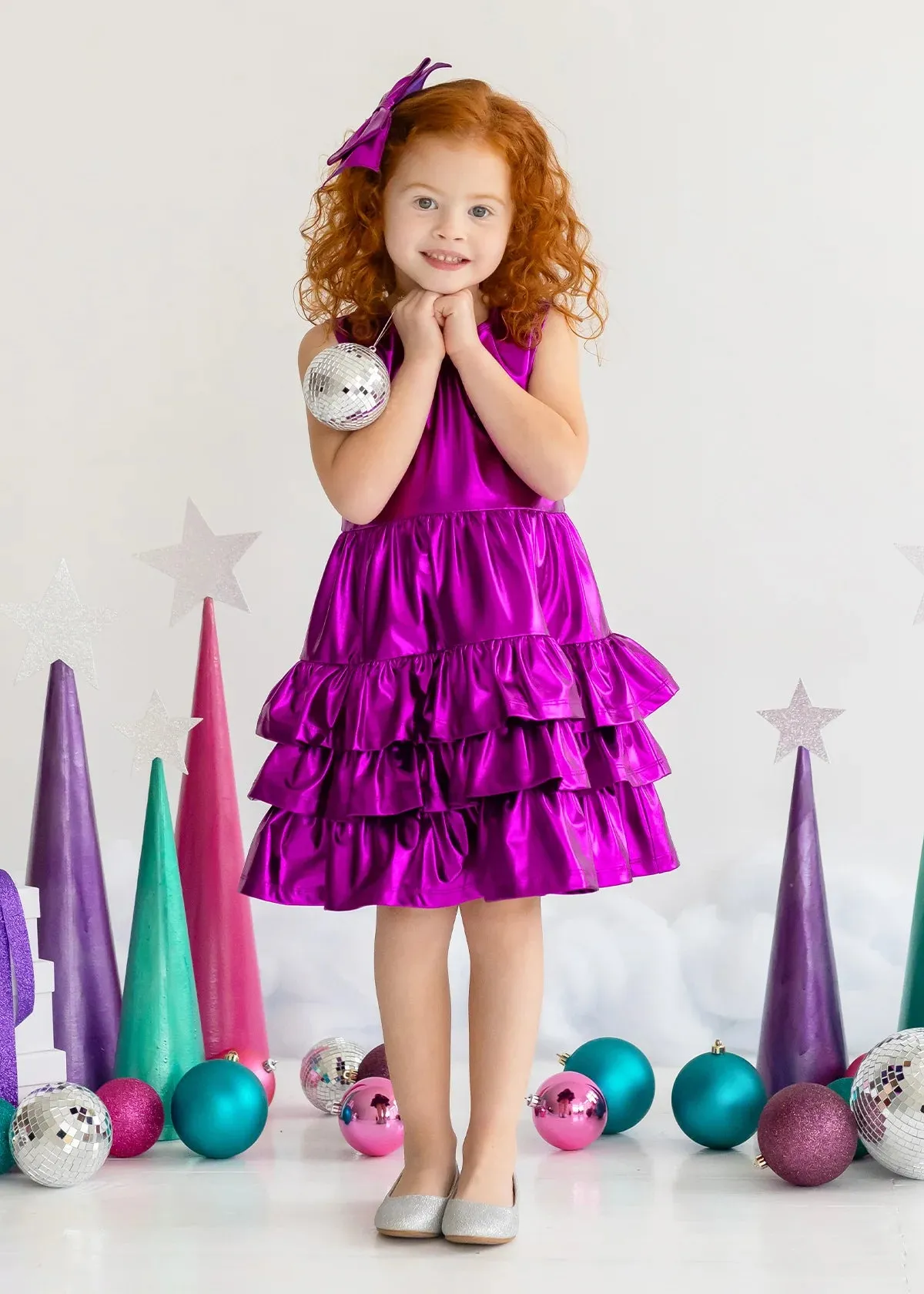 Rockin' Around Ruffled Tiered Dress Sizes 3T - 12