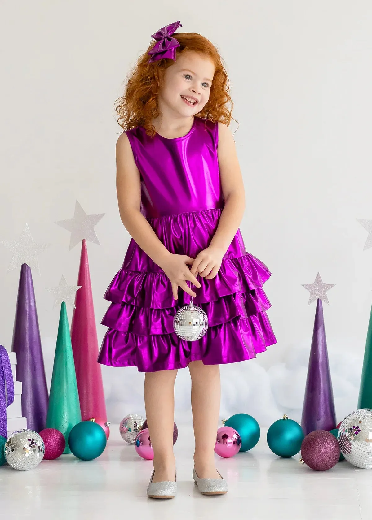 Rockin' Around Ruffled Tiered Dress Sizes 3T - 12