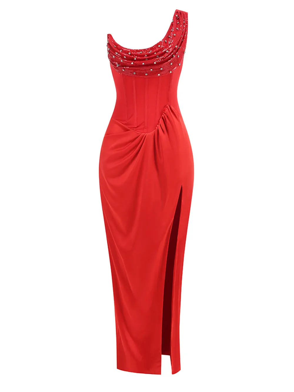 Round Neck Sleeveless Frill Maxi Dress KLYF1280