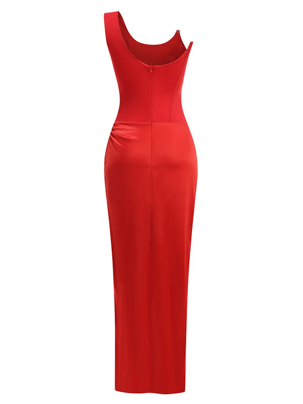 Round Neck Sleeveless Frill Maxi Dress KLYF1280