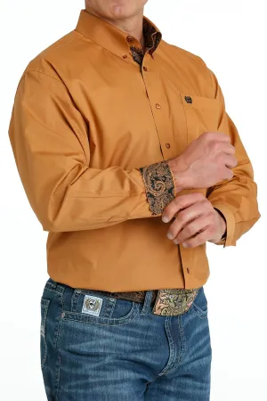 RUST MENS CINCH LONG SLEEVE BUTTON SHIRT