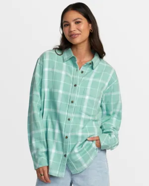 RVCA Womens Mable Flannel Long Sleeve Shirt