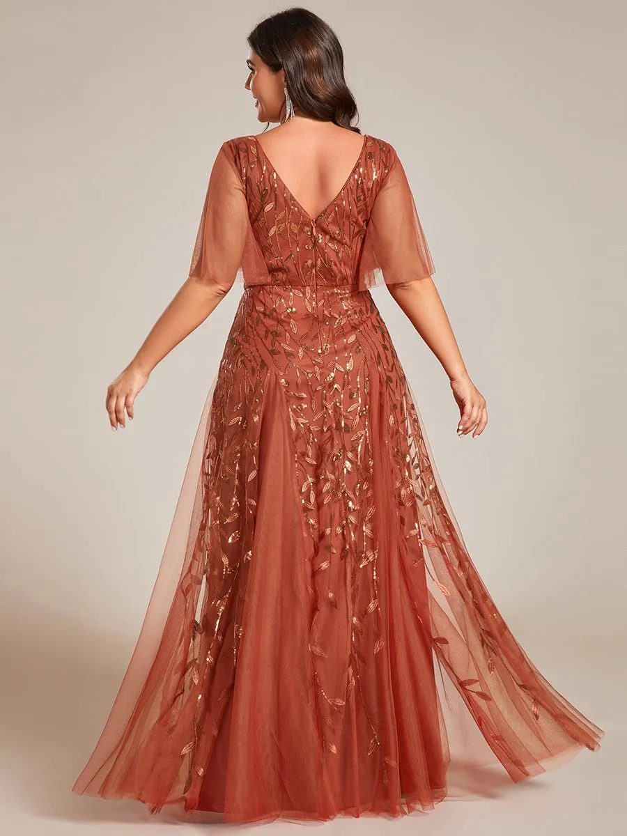 Sally burnt orange ball or evening dress s12 Express NZ wide