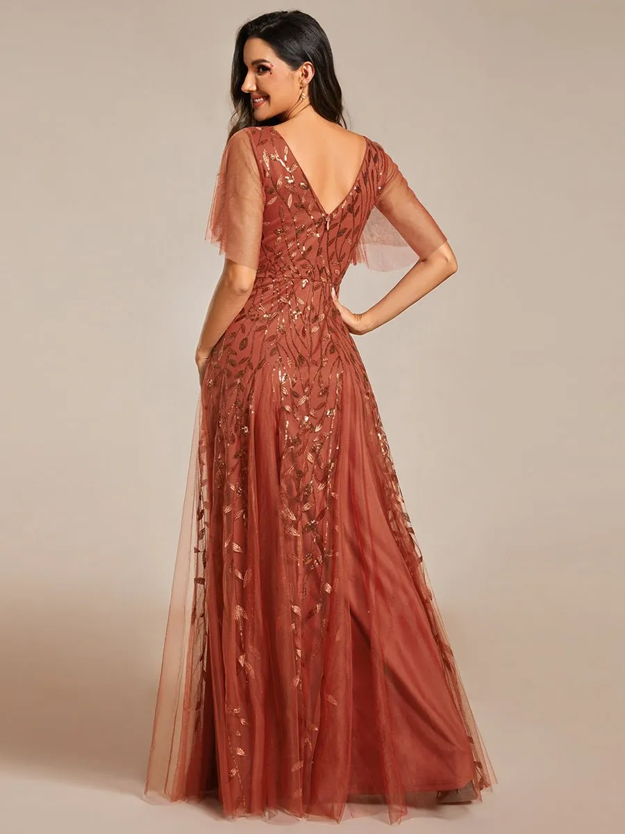 Sally burnt orange ball or evening dress s12 Express NZ wide
