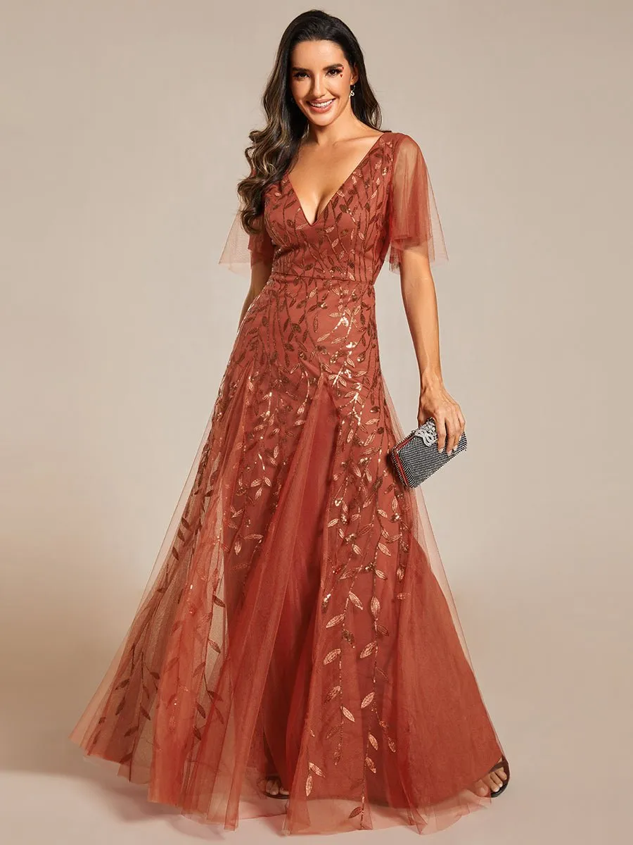 Sally burnt orange ball or evening dress s12 Express NZ wide