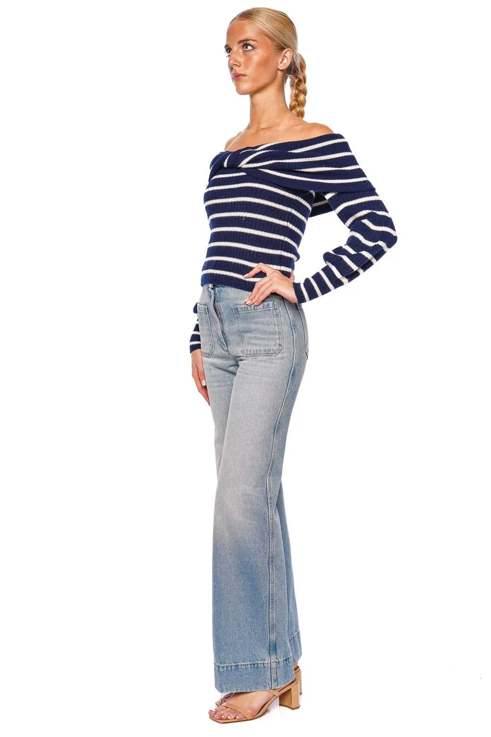 Salma Off Shoulder Cashmere Top