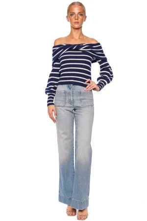 Salma Off Shoulder Cashmere Top